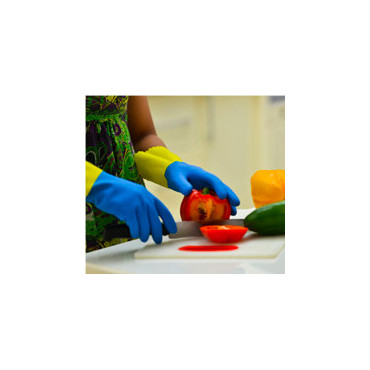2 paires de gants de vaisselle durables et imperméables pour la cuisine  épaississent les gants de nettoyage pour les travaux ménagers, taille: M