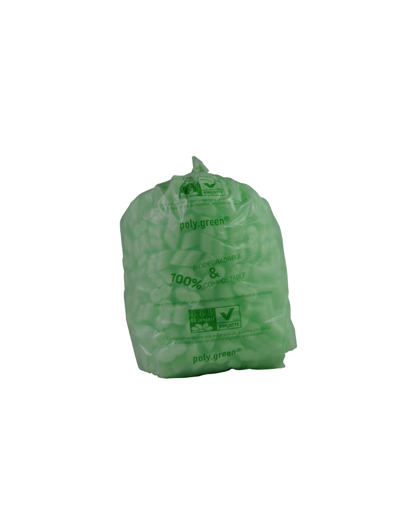 Sac poubelle plastique 110 L vert 70µ